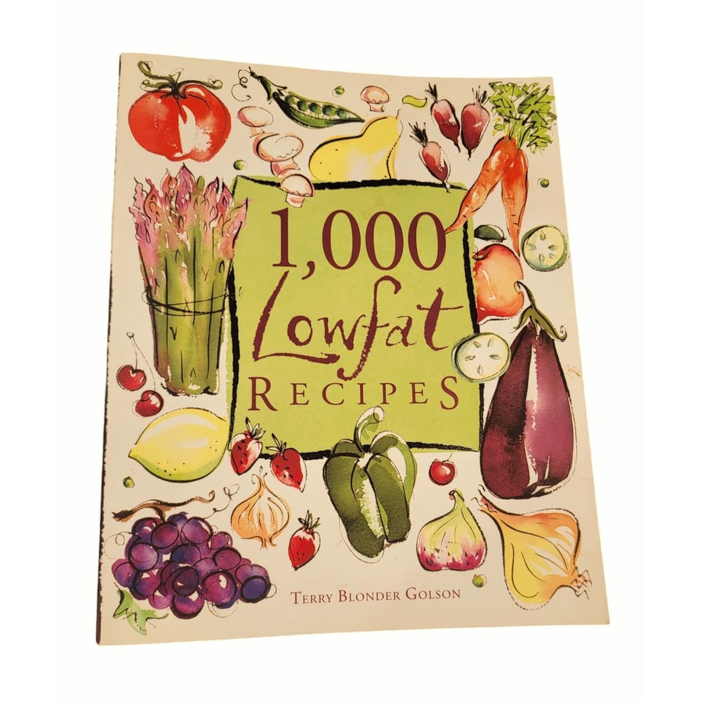 Vintage Cookbook 1,000 Lowfat Recipes, Terry Blonder Golson, Paperback 1997